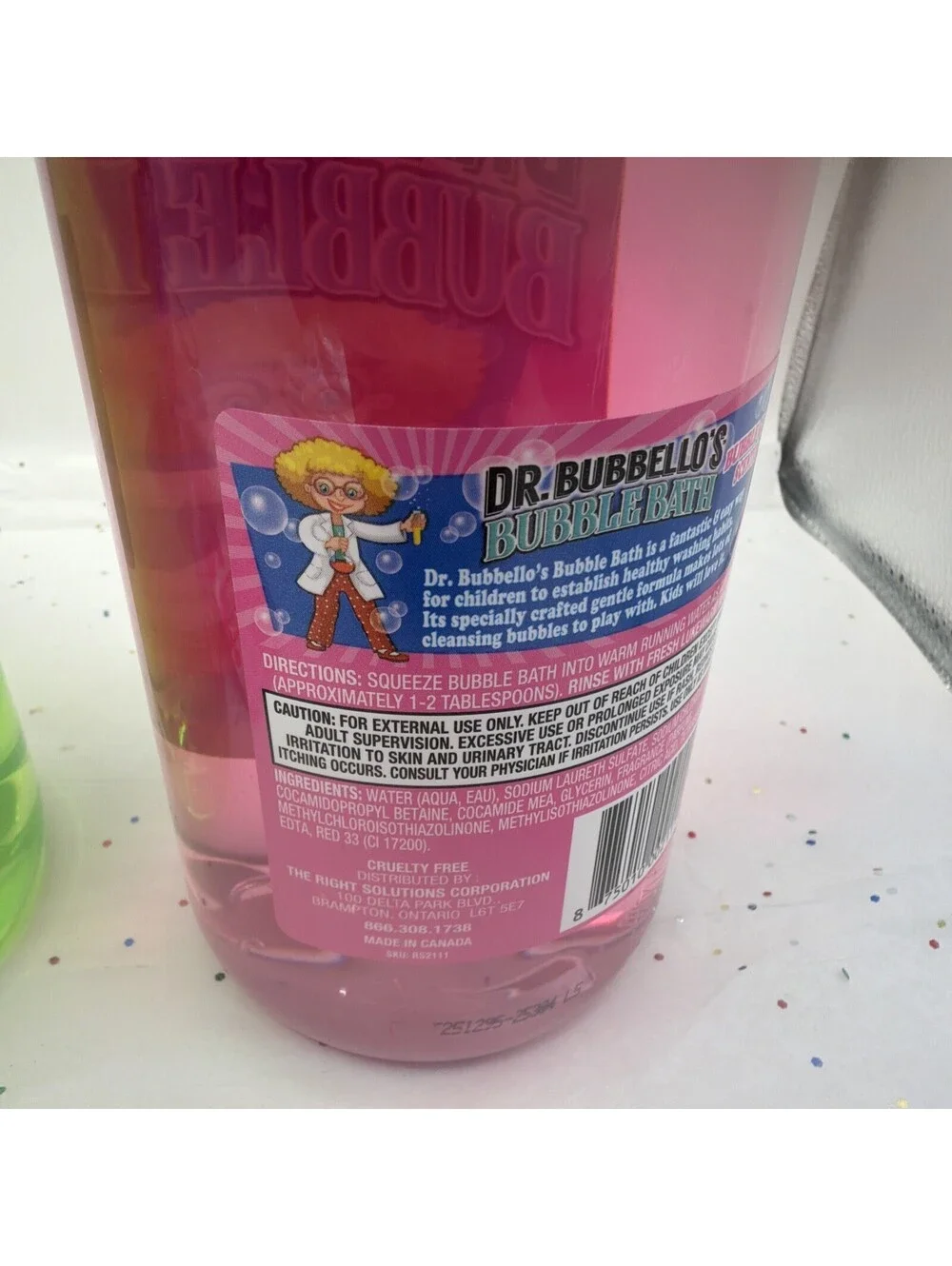 Dr Bubbello’s Bubble Bath 3 Pack 33.8oz Blue Raspberry Gum Apple + Spa Puffs